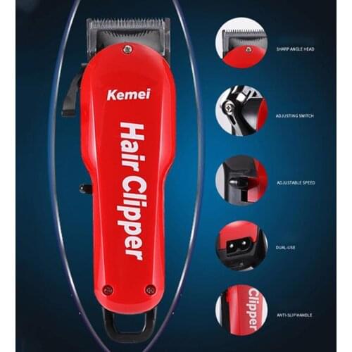 Kemei 7 Hours Large Capacity Battery Professional Mens Hair Clipper Barber Shop Salon Electric Cutter Shaving Machine