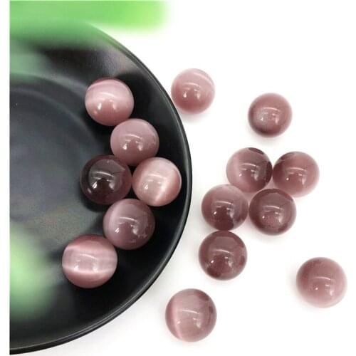 Drop Shipping 1PC Purple Cat Eye Stone Ball Crystal Sphere Balls Gem Healing Stones Gifts Natural Stones and Crystals