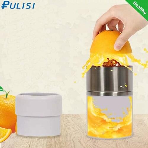 PULISI Hand Juicer Citrus Orange Squeezer Manual Lid Rotation Press Reamer for Orange-Grapefruit-Lemon-Fruit Juice SUS304 Juicer