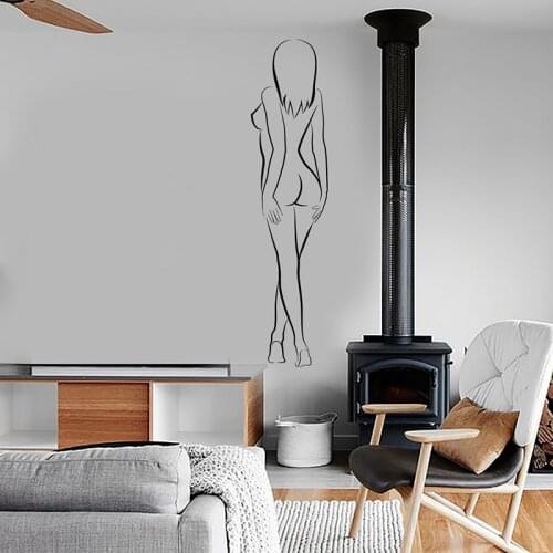 Sexy Naked Nude Girl Vinyl Sticker Woman Beauty Wall Decal Mural Art E504