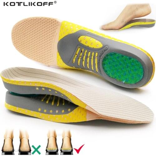 Orthopedic Insoles Flat Foot Arch Support Pad Running Sport Shoes Soles Insert Heel Pain For Plantar Fasciitis Orthotics Insoles