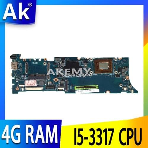 TAICHI21 With I5-3317CPU 4GB RAM mainboard For Asus TAICHI 21 Laptop motherboard MAIN BOARD 100% Tested Working free shipping