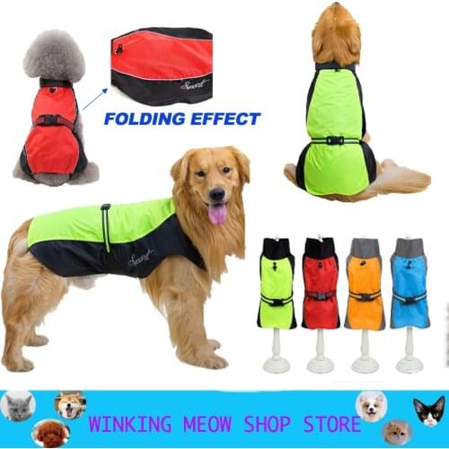 New Pet Dog Rain Coat Waterproof Jackets Breathable Assault Raincoat for Big Dogs Cats Apparel Clothes Pet Supplies Extra Large