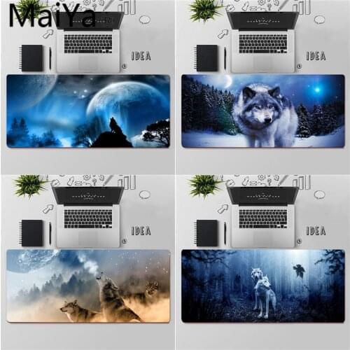 Maiya High Quality Wolf Moon Forest Natural Rubber Gaming mousepad Desk Mat Free Shipping Large Mouse Pad Keyboards Mat