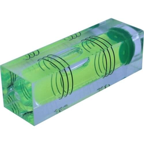 HACCURY High Precison CNC Acrylic Level Bubble Green Color size 16*16*52mm