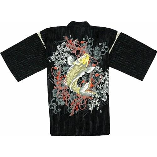 Japanese Dress Jinbei Men Kimono Haori Japan Traditional Costume Vestido Japones Yukata Ropa Asiatica Kimono Homme Pajamas Set