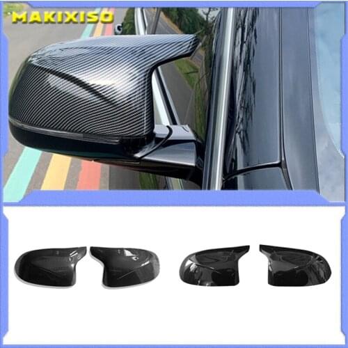 Excellent Facelifted Side Wing Modified for BMW F25 X3 F26 X4 F15 X5 F16 X6 14-18 Mirror Cover Caps Black Carbon Fiber Look