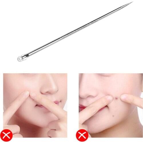 1pcs Silver Blackhead Comedone Acne Blemish Extractor Remover Stainless Needles Remove Tools removedor de cravo HOT