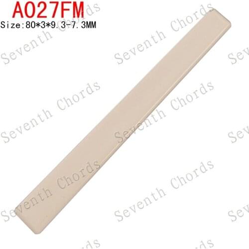 2 Pcs Classic Guitar String Bridge Saddle 80*3*9.3-7.3MM - Lvory-White - A027FM