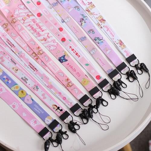 40pcs Cute Cartoon Phone Straps Neck Lanyard for Phones Neck Lanyard for ID Cards Kawaii Charm Pendant Straps Wholesale