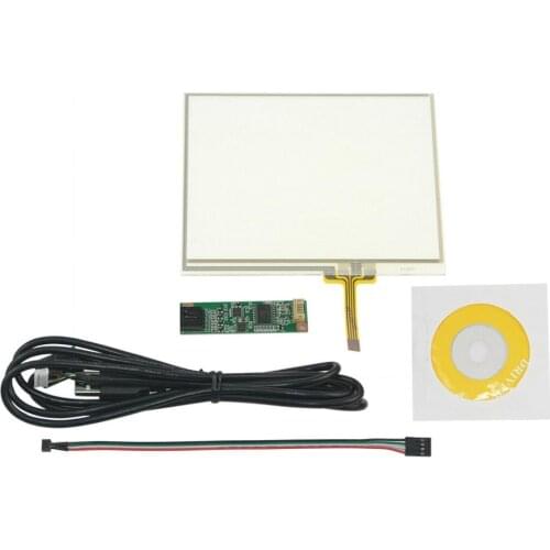 5inch 4 Wire Resistive Touch Panel Glass 109mm x 89mm USB Card For 5" LCD Screen