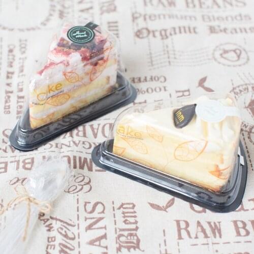 50pcs Clear Triangle Plastic Cake Container Party Wedding Favor Decoration Bakery Gift Cheese Box