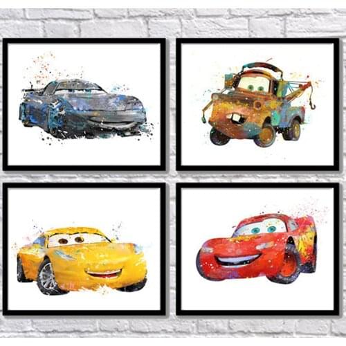 DIY Diamond Painting Cross Stitch Kit Cartoon Disney Cars McQueen Full Diamond Embroidery Mosaic For Rhinestones Decoration Gift