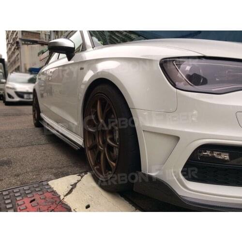 Carbon Fiber Side Skirts car styling for Audi A3 S3 RS3 Hatchback 2017-2019