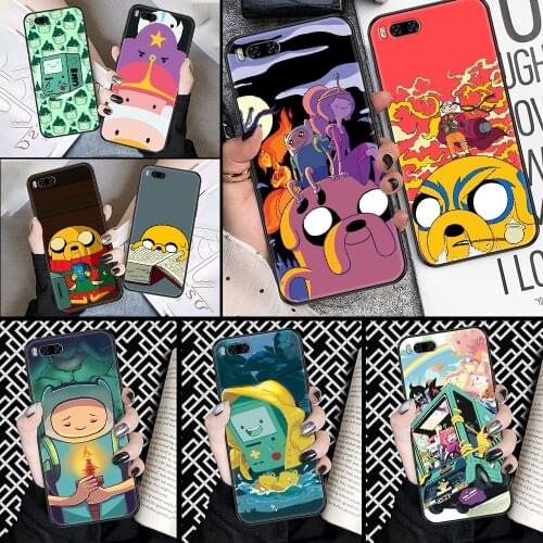 Cartoon Adventure Time Phone case For Xiaomi Mi Max Note 3 A2 A3 8 9 9T 10 Lite Pro Ultra black painting bumper trend funda tpu