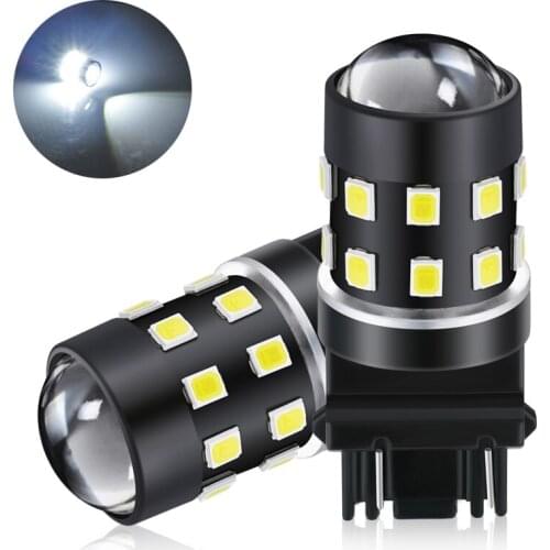 JIACHI 100PCS T25 3157 LED Bulbs Auto Parts 2835Chip 24SMD Car Signal Reverse Brake Light Lamps White 12V Wholesale Accessories