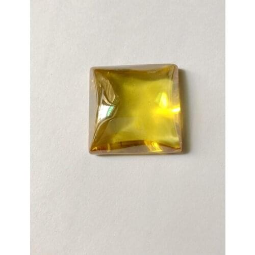 Gold Zircon Cabochon,Semi gem stone Zircon Jewelry Cabochons 25.4mm Square gem stone Jewelry Cabochon Ring face