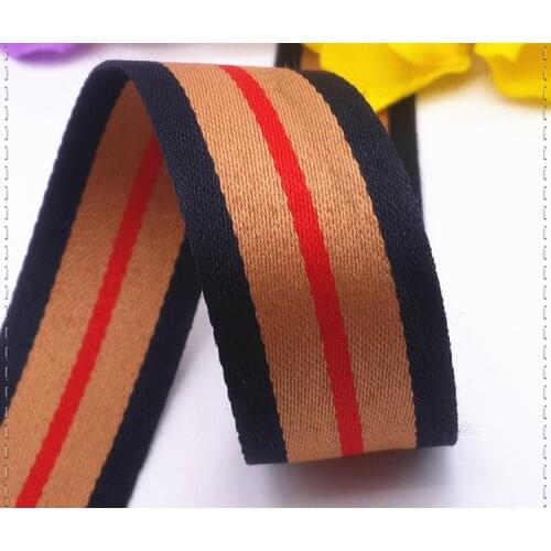 QUALITY PICKS 2017 NEW Wholesale1'' 25mm 10y/lot Wide Silky stripes ZAKKA Woven Jacquard Ribbon dog chain accessories