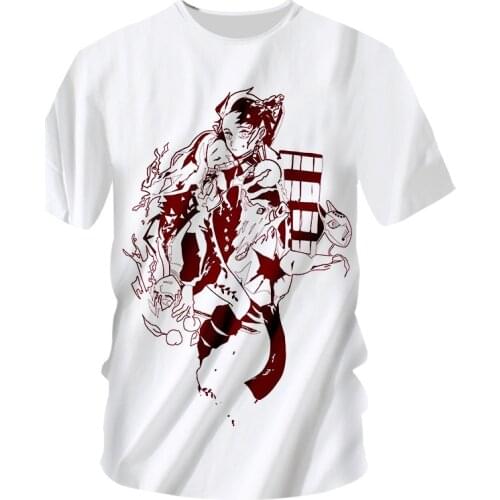 Demon Slayer Blade Character Costume Boy Clothing 3d Print Jappen T Shirts Kid Anime Shirt O-Neck Graphic Harajuku men clothing