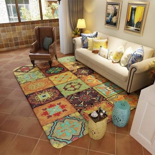 Pastoral Printed Carpet Livingroom Home Decor Rug Sofa Coffee Table Floor Mat Soft Carpet Bedroom Study Room Rugs Kids Crawl Ma
