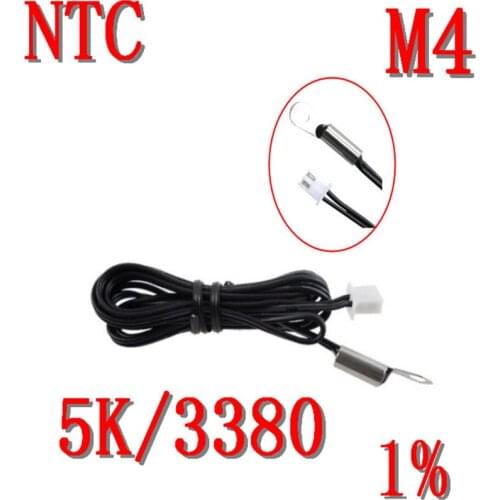 M4 screw ear NTC temperature sensor 5K/3380 NTC thermistor 5K B value 3380 1% probe temperature measurement NTC5K/3380