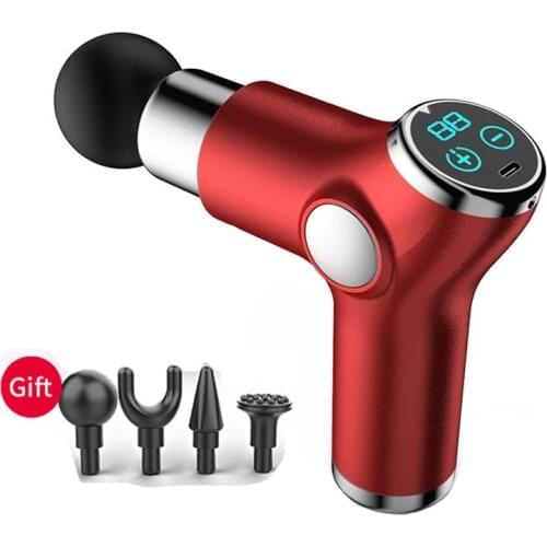 Mini Massage Gun 32 Speed LCD Deep Muscle Relaxation Fascia Massager Electric Body Massager For Pain Relief Fitness Shaping
