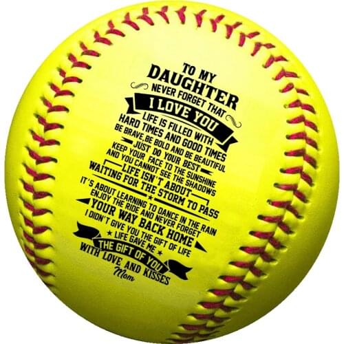 Mom To My Daughter Print id of the standard softball as a birthday Christmas present graduation Christmas gift