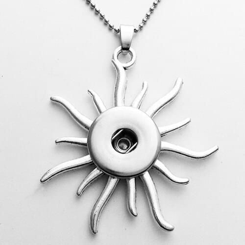 NF08 sun snap button jewelry newest Titan pendant Nceklace(fit 18mm snaps)