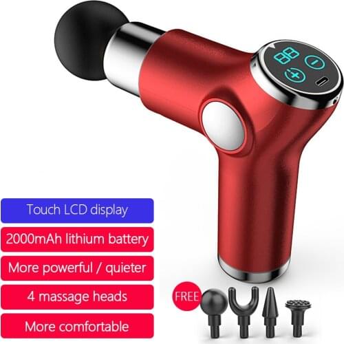New 2021 LCD Fascia Gun USB Muscle 32 Speed Mini Massage Gun Electric Fitness Exercise Body Relaxation Relieve Pain Dropshipping