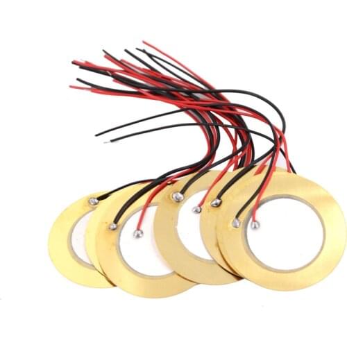 Hot New 35mm 10/20pcs Piezo Ceramic Element Sounder Sensor Trigger Drum Disc With Cable Length 11cm Piezoelectric Buzzer Copper