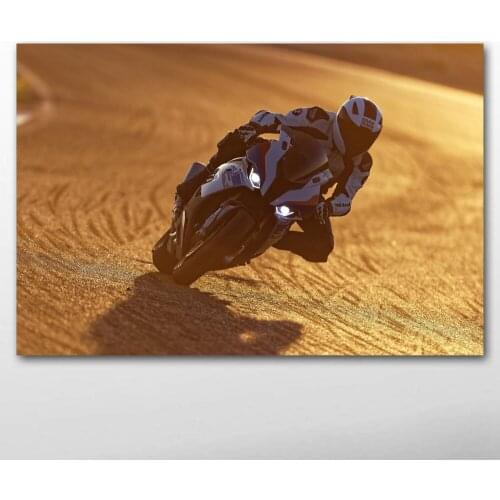 Posters and Prints B M W S1000 motorcycle Superbike Race Car Wallpaper Canvas Wall Art Paintings for Living Room Decor