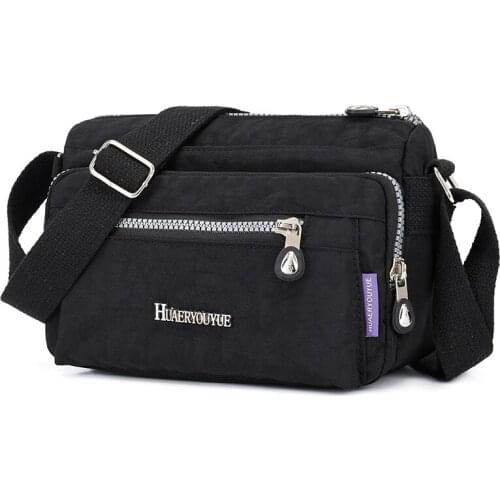 Casual Shoulder Bags For Women Designer Waterproof Nylon Handbag Zipper Purses Messenger Crossbody Bags