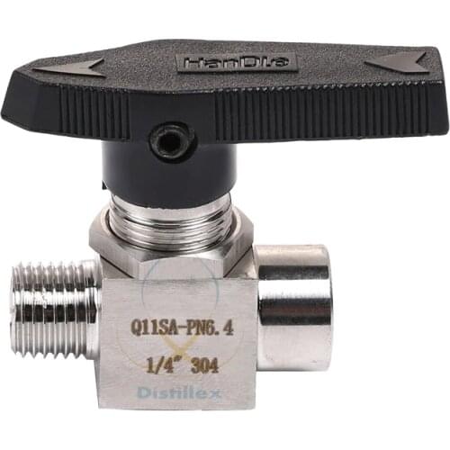 Ball Valve 1/4" , FNPT x MNPT, SS304