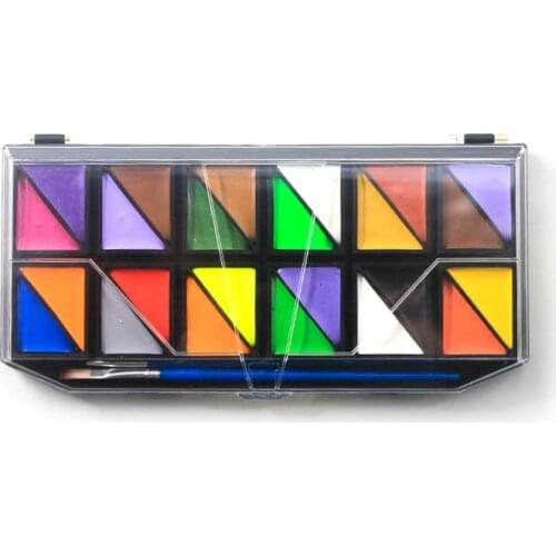 Regular 24 Color Diagonal Face Body Painting Summer Water Based Safety Party Makeup Festival Gift Set