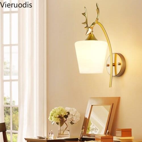 Nordic LED Wall Light Glass/Metal Sconce Wall Lamp for Living Room Bedroom Mirror Light Home Decor Luminarias Lighting Fixture