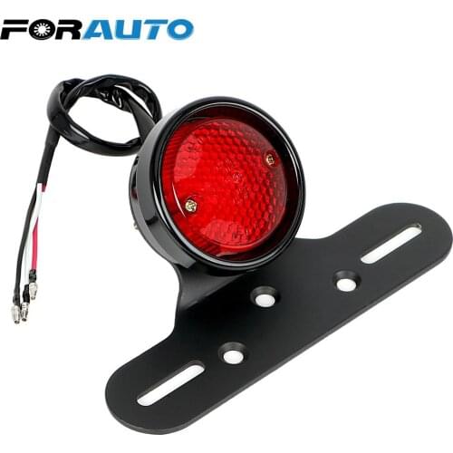 Chopper Bobber Moto Rear Lights Cafe Racer LED Motorcycle Tail Brake Stop Light Taillight