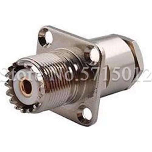 1Pcs UHF Ultra High Frequency SL16 Famale Head Plug RF Connector with Flange For Connect LMR400 RG213 Cable
