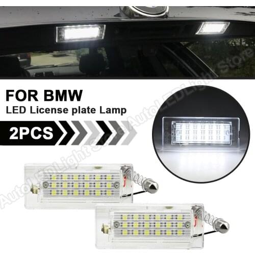 2Pcs For BMW E53 X5 1999-2006 E83 X3 2003-2010 Car LED License Number Plate Light Lamp White Light Error Free