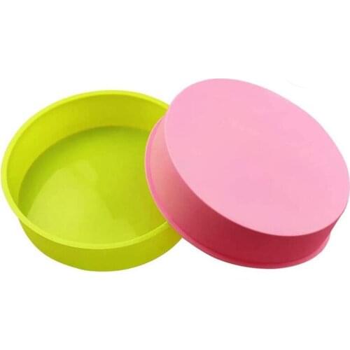2Pcs Silicone Cake Molds,8 Inch Round Cake Tins,Non Stick Baking Molds,Bakeware for Chocolate Cookies/Breads