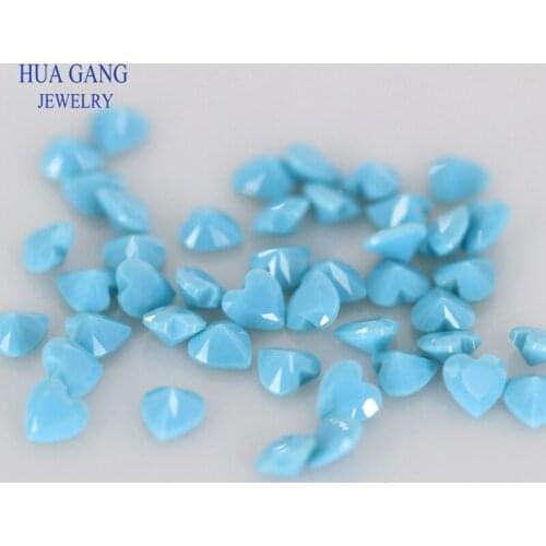 3mm-5mm Morgan Nano Green Stone Heart Shape Synthetic Gems For Jewelry Free Shipping