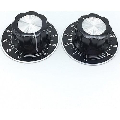 5sets MF-A103 Bakelite Knob + A03 Dial Knob With Scale Plate Sheet Scale Digital Potentiometer Caps for 3590S RV24YN and so on
