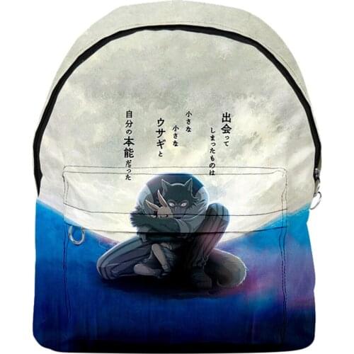 Anime BEASTARS Legosi Cosplay Rucksack School College Stdudent Backpack Mens Boys Girls Gift