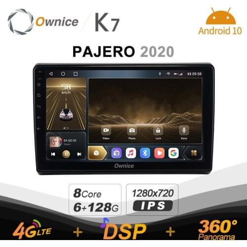 6G+128Gb 2din K7 DSP Android 10.0 Car Radio Multimedia Player For Mitsubishi PAJERO 2020 Navigation GPS HDMI 4G LTE Stereo Radio
