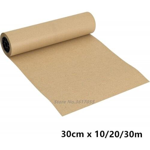 10/20/30m Brown Kraft Paper Roll for Wedding Birthday Party Gift Wrapping Craft Paper Roll Poster Paper Drawing Paper Home Decor