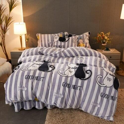 Home Textiles Winter Flannel Quilt Cover Soft Worm Coral Fleece Comforter Cover 1pcs Thickening Warm Duvet Bedding Cover