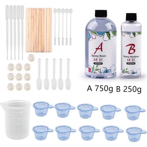 3:1 Resin Epoxy Kit AB Crystal Clear Glue Transparent High Adhesive For DIY Resin Jewelry Making Accessories UV Epoxy Glue
