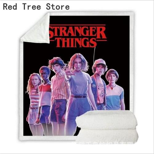 Hot Sale Kintting Blanket Stranger Things Manta Fleece Cover Sofa/Bed/Plane Travel Bedding Bedspread Customized Kids Adults Gift