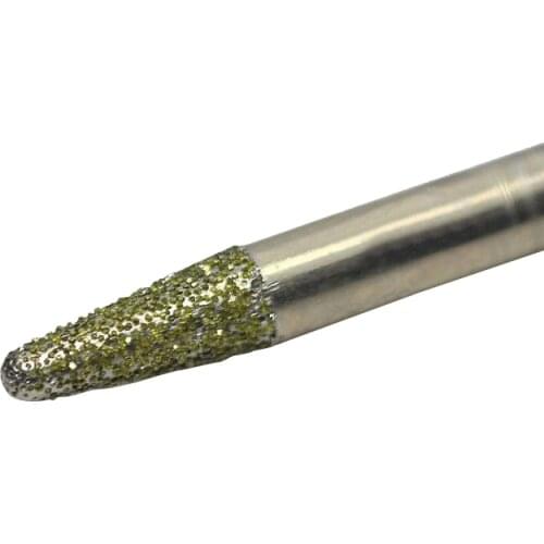 1pc 20deg 8*4mm cnc router Electroplated diamond stone carving tool stone engraving machine cutter stone cutting bits