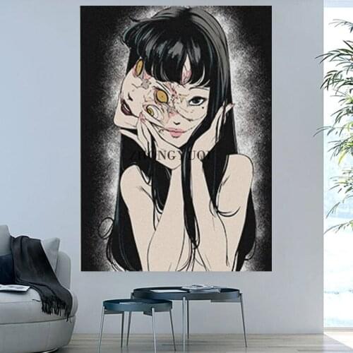 Junji Ito Manga Art Tonie Anime Canvas Painting Decor Wall Art Pictures Bedroom Study Home Living Room Decoration Prints Poster