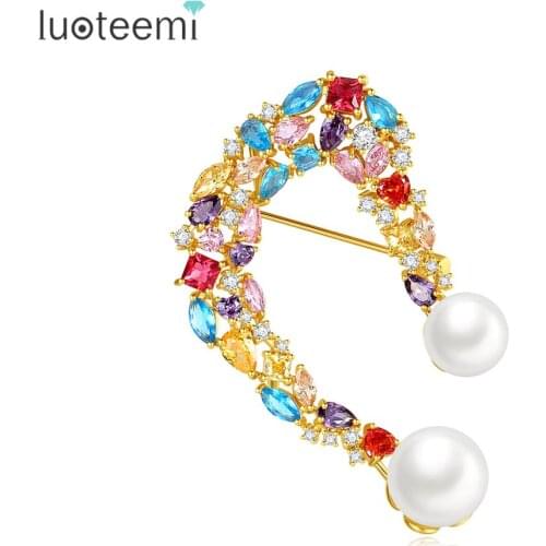 Броши буква на одежду LUOTEEMI China At AliExpress